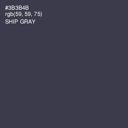 #3B3B4B - Ship Gray Color Image